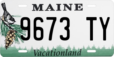 ME license plate 9673TY