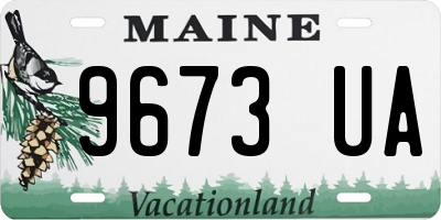 ME license plate 9673UA