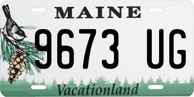 ME license plate 9673UG