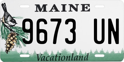 ME license plate 9673UN