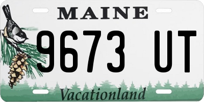 ME license plate 9673UT