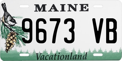 ME license plate 9673VB