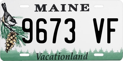 ME license plate 9673VF