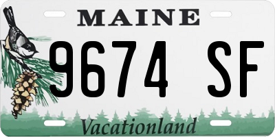 ME license plate 9674SF