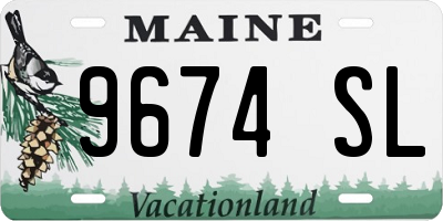 ME license plate 9674SL