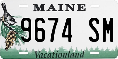 ME license plate 9674SM