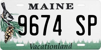 ME license plate 9674SP