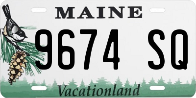 ME license plate 9674SQ
