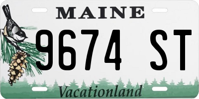 ME license plate 9674ST