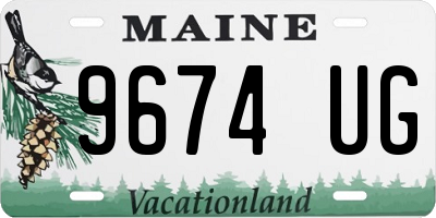 ME license plate 9674UG