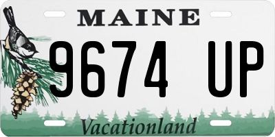 ME license plate 9674UP