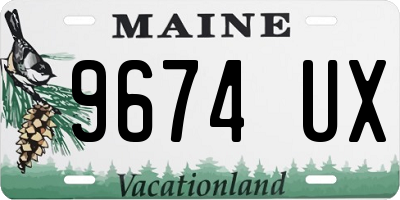 ME license plate 9674UX