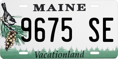 ME license plate 9675SE