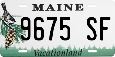 ME license plate 9675SF