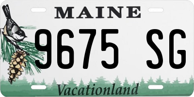 ME license plate 9675SG