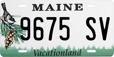 ME license plate 9675SV