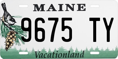 ME license plate 9675TY