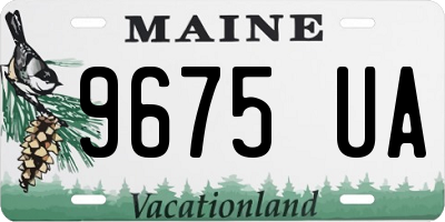 ME license plate 9675UA