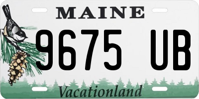 ME license plate 9675UB