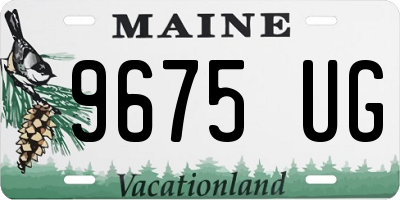 ME license plate 9675UG