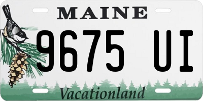 ME license plate 9675UI