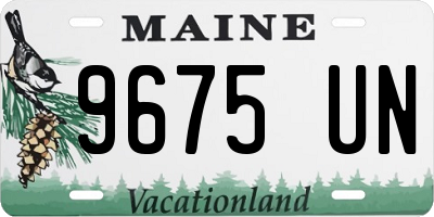 ME license plate 9675UN