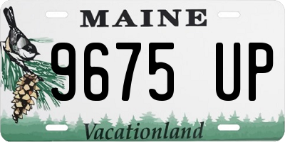 ME license plate 9675UP