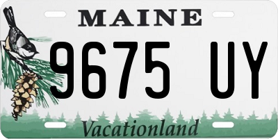 ME license plate 9675UY