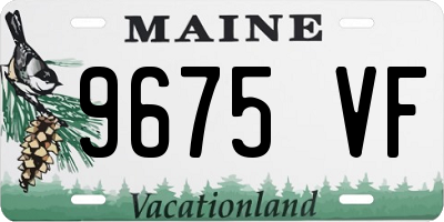 ME license plate 9675VF