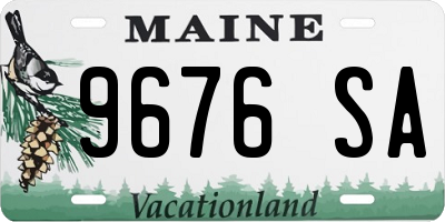 ME license plate 9676SA