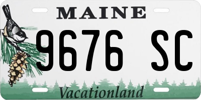 ME license plate 9676SC