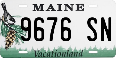 ME license plate 9676SN