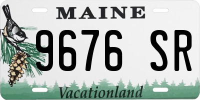 ME license plate 9676SR