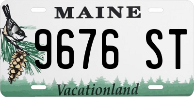 ME license plate 9676ST