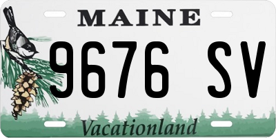 ME license plate 9676SV