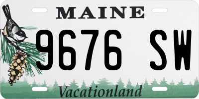 ME license plate 9676SW