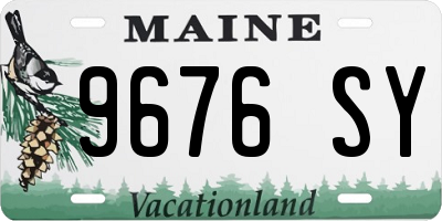 ME license plate 9676SY