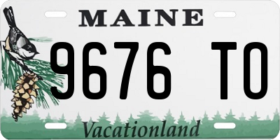ME license plate 9676TO