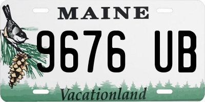 ME license plate 9676UB