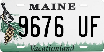 ME license plate 9676UF