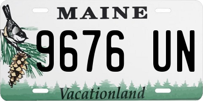 ME license plate 9676UN