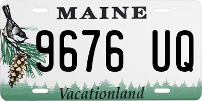 ME license plate 9676UQ