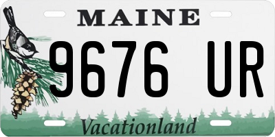 ME license plate 9676UR