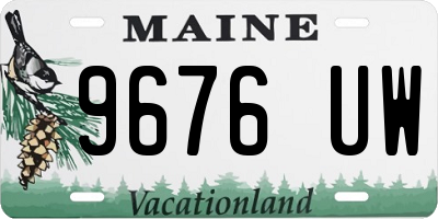 ME license plate 9676UW