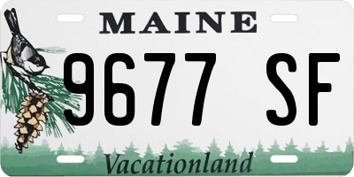 ME license plate 9677SF