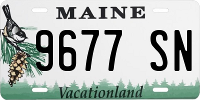 ME license plate 9677SN