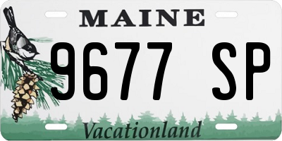 ME license plate 9677SP