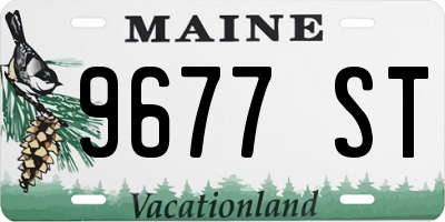 ME license plate 9677ST