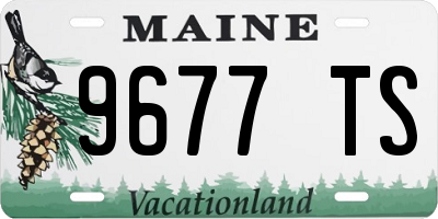 ME license plate 9677TS