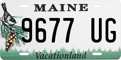 ME license plate 9677UG